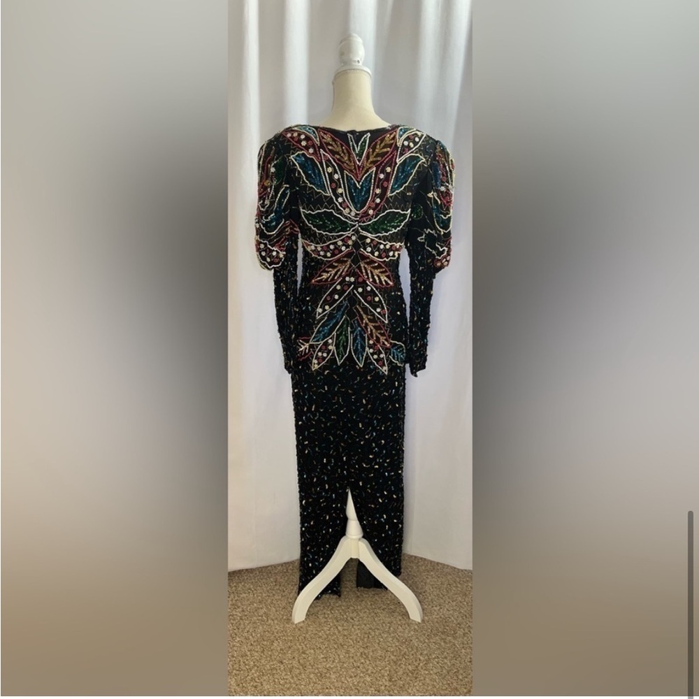 Vintage Beaded Gown, Sequin Dress, size Small / 2 - Picture 4 of 8